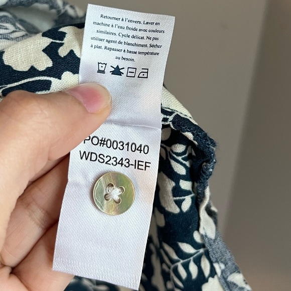 FAHERTY BRAND Penelope Indigo Floral Linen Shift Dress - Picture 9 of 10